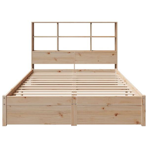 vidaXL Bookcase Bed without Mattress 120x200cm Solid Wood Pine