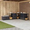 vidaXL Kitchen Storage with Shelf Black 60 x 50 x 92 cm Steel