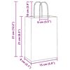 vidaXL Paper Bags 50 pcs with Handles Green 15x8x21 cm