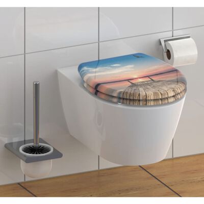 SCHÜTTE Toilet Seat with Soft-Close Quick Release SUNSET SKY