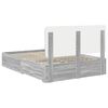 vidaXL Bed Frame with Drawer Grey Sonoma 160 x 200 cm Engineered Wood