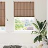 vidaXL Roller Blind with Curtains Manual Brown 120 x 220 cm Bamboo