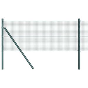 vidaXL Welded Wire Fence Ground Fix 10 x 0.5 m PVC-Coated Steel Green