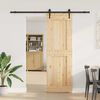 vidaXL Sliding Door with Hardware Set 70x210 cm Solid Wood Pine