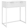 vidaXL Console Table | White | Steel | Standard | Adjustable Feet