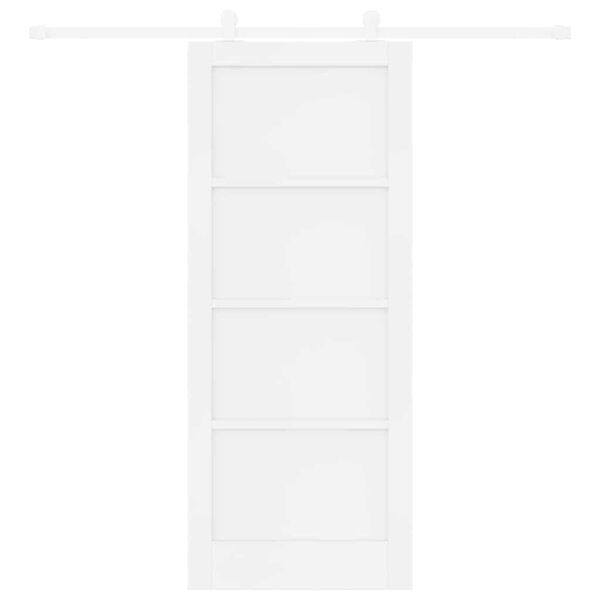 vidaXL Sliding Door ORKDAL White 83 x 202 cm Solid Pine Wood
