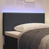 vidaXL LED Headboard with LED Strip Lights Dark Grey 90 cm Polyester
