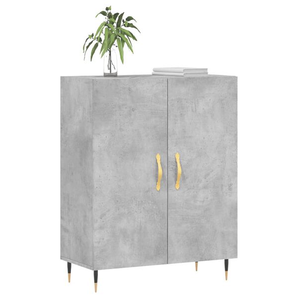 vidaXL Sideboard Concrete Grey 69.5x34x90 cm Engineered Wood