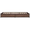 vidaXL Bed Frame without Mattress Brown Oak 75x190 cm Small Single