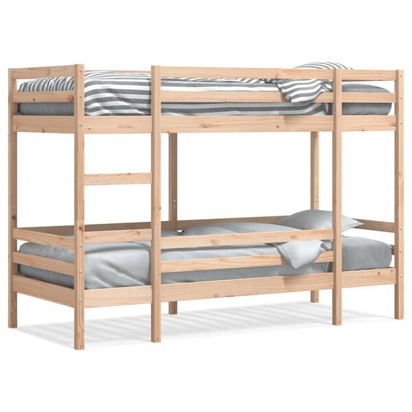 vidaXL Bunk Bed without Mattress 90x190 cm Single Solid Wood Pine