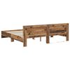 vidaXL Bed Frame with Headboard Old Wood 200 x 200 cm Engineered Wood