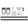 vidaXL Sliding Door Hardware Kit 183 cm Steel Black