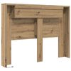 vidaXL Headboard Cabinet with LED Artisan Oak 140 x 16.5 x 103.5 cm