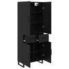vidaXL Highboard with Drawer 2 pcs Black Oak 69.5 x 34 x 180 cm