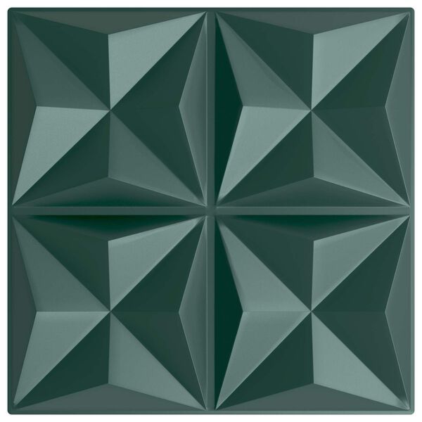 vidaXL Wall Panels 12 pcs Origami Green 50 x 50 cm XPS Foam