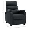 vidaXL Recliner Chair Dark Grey Fabric