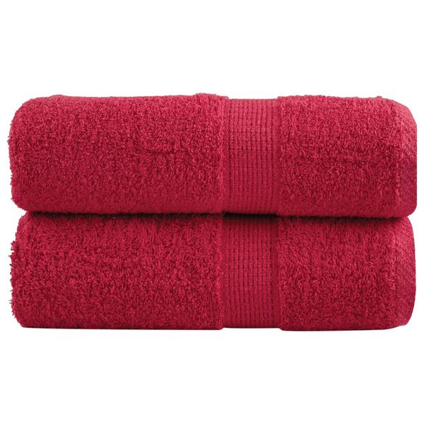 vidaXL Premium Guest Towels SOLUND 2 pcs Red 30x50 cm 600 gsm