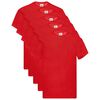 Fruit of the Loom Original T-shirts 5 pcs Red XXL Cotton