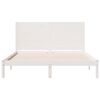 vidaXL Extra Long Bed Frame without Mattress White 140x220 cm Solid Wood