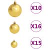 vidaXL Artificial Pre-lit Christmas Tree with Ball Set Green 210 cm