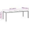 vidaXL Garden Table 250x100x75 cm Tempered Glass and Poly Rattan Black