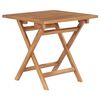 vidaXL Outdoor Table | Teak | Solid Teak wood | Small | Foldable | Outdoor Table