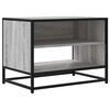 vidaXL TV Cabinet Grey Sonoma 61x40x46 cm Engineered Wood and Metal