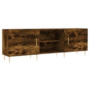 vidaXL TV Cabinet Smoked Oak 150x30x50 cm Engineered Wood