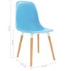 vidaXL Dining Chairs 2 pcs Blue Plastic