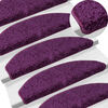 vidaXL Stair Mats 30 pcs 65x21x4 cm Violet Half Round Large