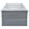 vidaXL Garden Raised Bed Galvanised Steel 320x80x45 cm Grey