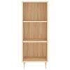 vidaXL Highboard Sonoma Oak 34.5x34x180 cm Engineered Wood