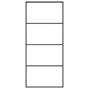 vidaXL Sliding Door Frosted ESG Glass and Aluminium 90x205 cm Black