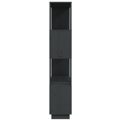 vidaXL Book Cabinet/Room Divider Grey 80x25x132 cm Solid Wood Pine