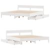 vidaXL Bed Frame without Mattress White 180x200 cm Super King Solid Wood Pine