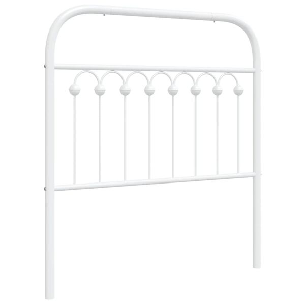 vidaXL Metal Headboard White 90 cm