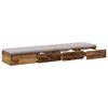 vidaXL Bed Drawers Old Wood 140 x 36.5 x 16.5 cm Engineered Wood