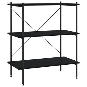 vidaXL 3-Tier Shelving Unit Black 80x40x92 cm
