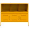 vidaXL Sideboard Mustard Yellow 100.5x39x79 cm Steel