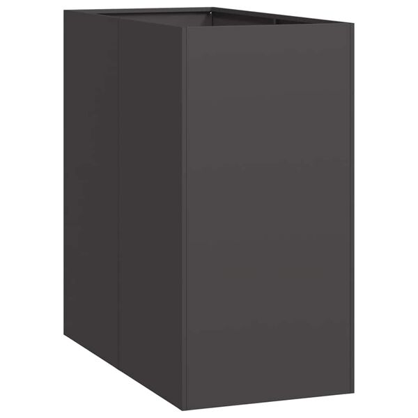 vidaXL Planter Black 40x80x80 cm Steel