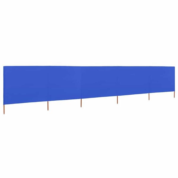 vidaXL 5-panel Wind Screen Fabric 600x160 cm Azure Blue