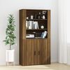 vidaXL Wall Cabinet Brown Oak 80x33x80 cm Engineered Wood