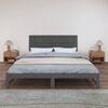 vidaXL Wall Headboard Grey 185x3x60 cm Solid Wood Pine