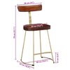vidaXL Bar Stools 2 pcs 49x43x79 cm Solid Wood Mango