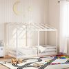 vidaXL Kids' Bed with Roof White 90x190 cm Solid Wood Pine