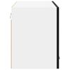 vidaXL Hanging Cabinet with Door Black Oak and White 80 x 31 x 40 cm