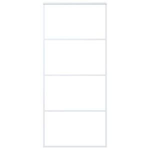 vidaXL Sliding Door ESG Glass and Aluminium 90x205 cm White