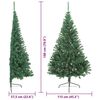 vidaXL Artificial Pre-lit Christmas Tree Green 180 cm PVC