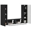 vidaXL TV Cabinet Set 6 pcs Black Engineered Wood