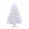 vidaXL Artificial Hinged Christmas Tree White 120 cm PVC and Steel